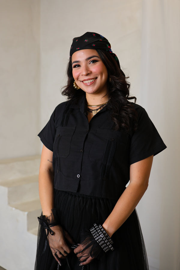 Veladora Cropped Guayabera